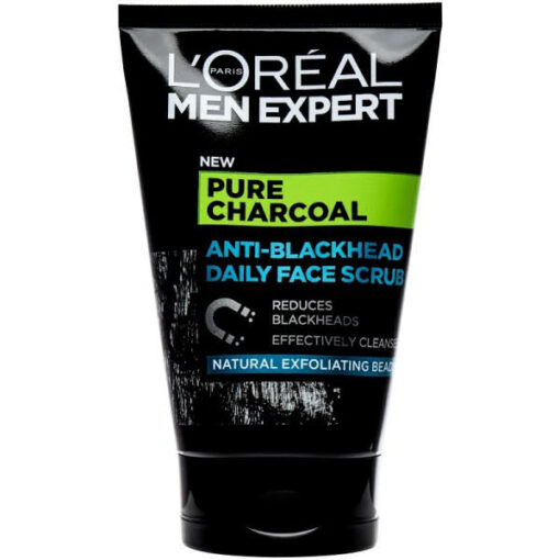 L'oréal men expert pure charcoal anti-blackhead daily face scrub 100ml online shopping billigt tilbud shoppetur