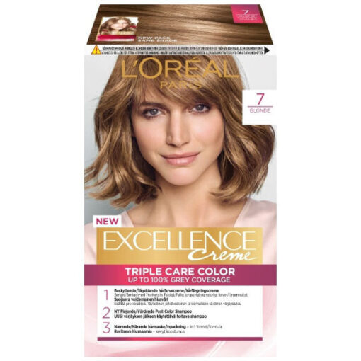 L'oréal paris excellence cream triple care color 7 blonde online shopping billigt tilbud shoppetur