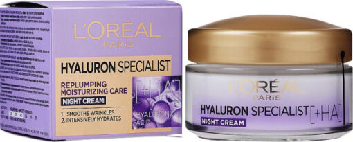 L'oréal paris hyaluron specialist replumping moisturizing care night cream 50ml online shopping billigt tilbud shoppetur