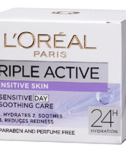 L'oréal triple active sensitive soothing care day sensitive skin 24H hydration 50ml online shopping billigt tilbud shoppetur