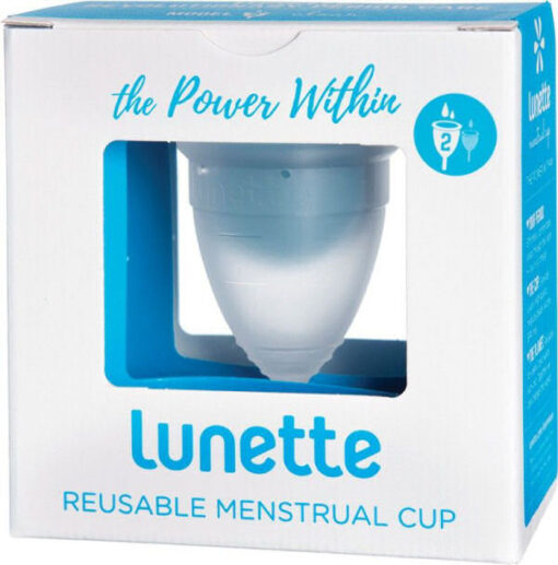 Lunette reusable menstrual cup str. 2 model clear (æske upæn) online shopping billigt tilbud shoppetur