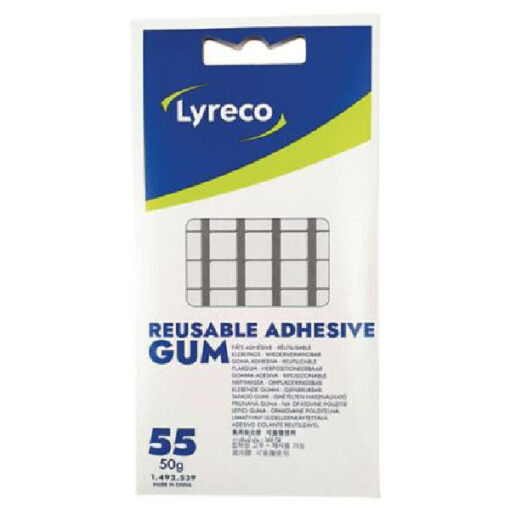 Lyreco reusable adhesive gum klebepads 50g 55 stk. online shopping billigt tilbud shoppetur