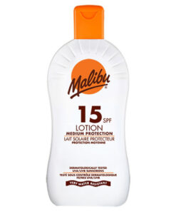 Malibu lait solaire protecteur 15SPF lotion medium 200ml online shopping billigt tilbud shoppetur