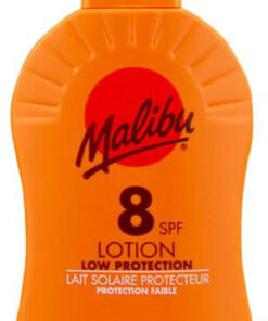 Malibu lait solaire protecture lotion SPF8 low protection 200ml online shopping billigt tilbud shoppetur