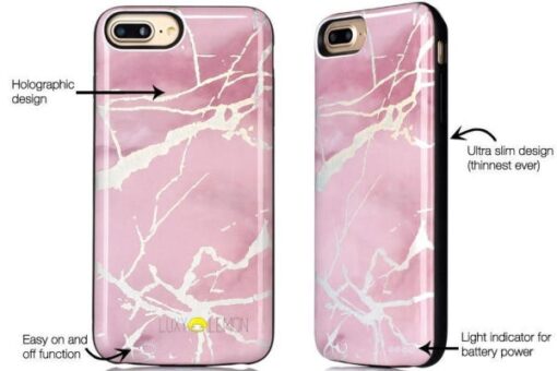 Marble smart battery case iphone 6/6S pink online shopping billigt tilbud shoppetur