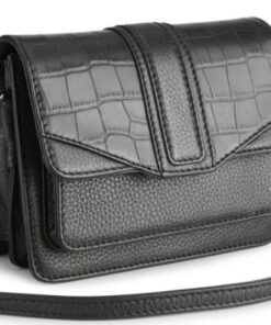 Markberg denmark taske carleen MBG crossback calm croco cow leather black online shopping billigt tilbud shoppetur