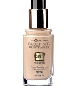 Max Factor Face Finity  All Day Flawless 3 in 1  foundation spf 20 50 Natural 30ml online shopping billigt tilbud shoppetur