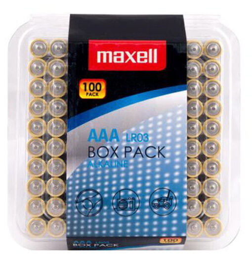 Maxell batteri AAA LR03 box pack alkaline 100 stk. online shopping billigt tilbud shoppetur