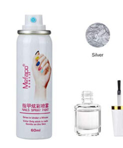 Mefapo nails spray paint silver 60ml online shopping billigt tilbud shoppetur