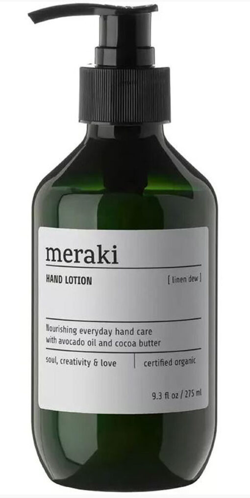 Meraki hand lotion linen dew with avocado oil and cocoa butter 275ml online shopping billigt tilbud shoppetur