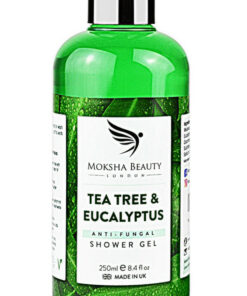 Moksha beauty london tea tree & eucalyptus shower gel 250ml online shopping billigt tilbud shoppetur