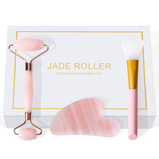 Movalues your beauty secret original jade roller rose - 3 dele online shopping billigt tilbud shoppetur