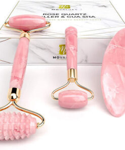 Movalues your beauty secret rose quartz roller & gua sha - 3 dele online shopping billigt tilbud shoppetur