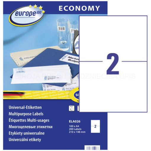 Multipurpose ELA026 labels 210x148.5mm Europe100 100ark =200 online shopping billigt tilbud shoppetur