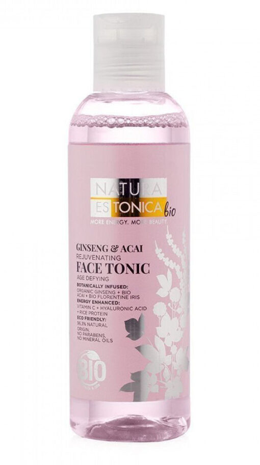 Natura estonica bio ginseng & acai rejuvenating face tonic 200ml online shopping billigt tilbud shoppetur