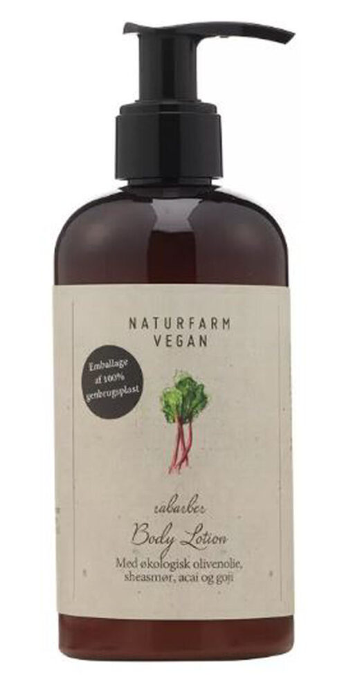 Naturfarm vegan rabarber body lotion fri for parfume 250ml online shopping billigt tilbud shoppetur