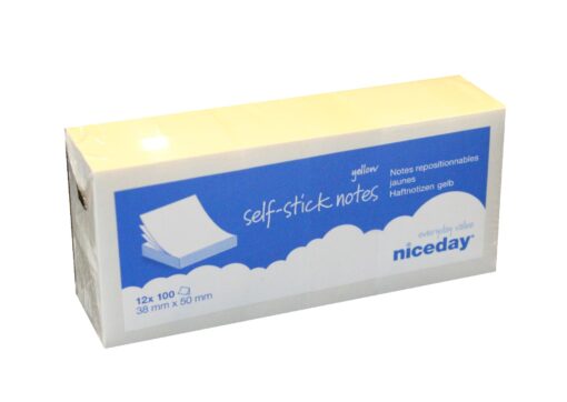 Niceday self stick notes 12 x 100 38mm x 50mm online shopping billigt tilbud shoppetur