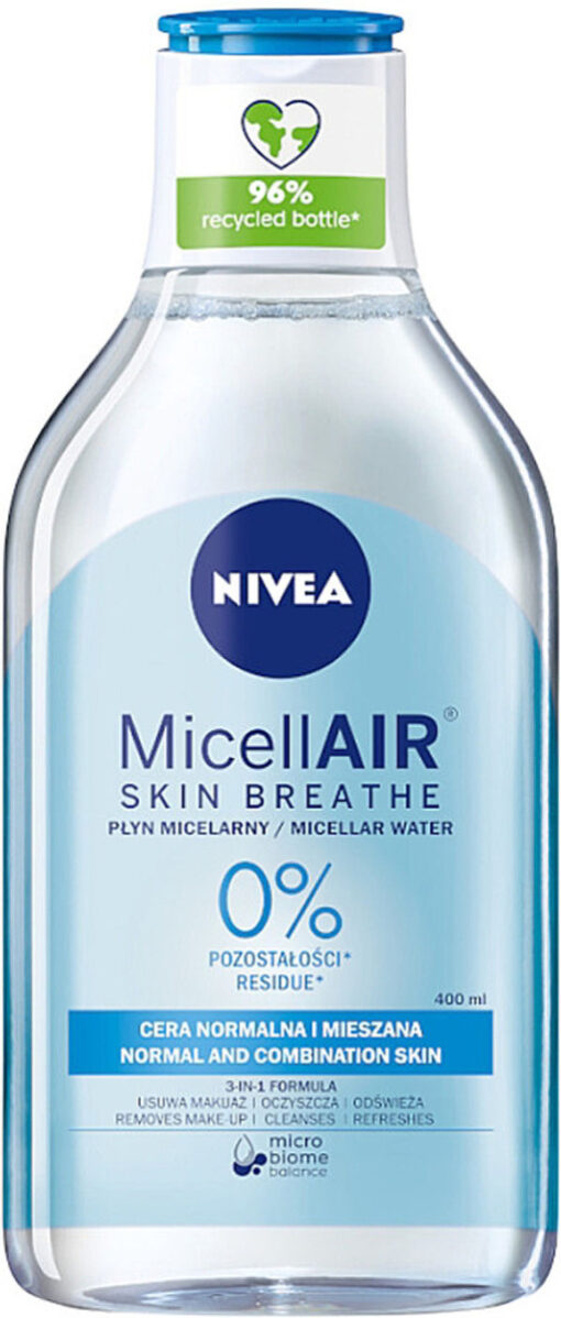 Nivea micellair skin breathe micellar water 0% refreshing all-in-1 make-up remover 400ml online shopping billigt tilbud shoppetur