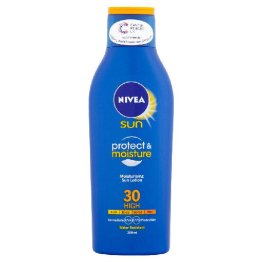 Nivea sun protect & moisture sun lotion 30 high 200ml online shopping billigt tilbud shoppetur