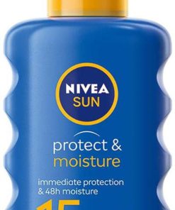 Nivea sun protect & moisture supports skin barrier SPF15 medium sun spray 200ml online shopping billigt tilbud shoppetur