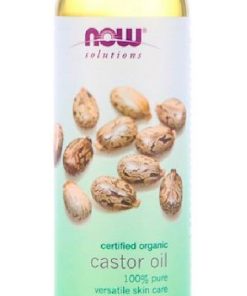 Now solutions certified organic castor oil 100% pure versatile skin care 237ml online shopping billigt tilbud shoppetur