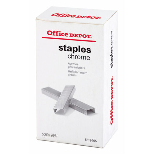 Office depot Hæfteklammer galvaniserede 26/6 5000stk/æsk online shopping billigt tilbud shoppetur