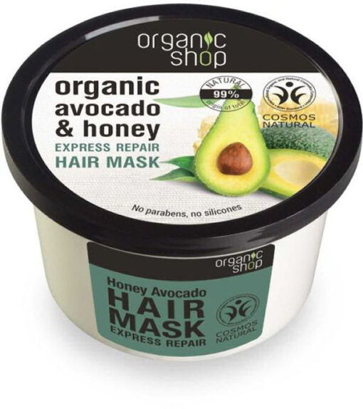 Organic shop avocado & honey express repair hair mask 250ml online shopping billigt tilbud shoppetur