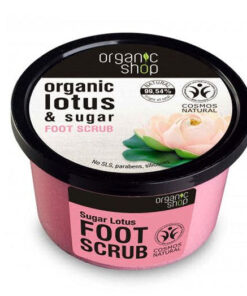 Organic shop lotus & sugar foot scrub 250ml online shopping billigt tilbud shoppetur