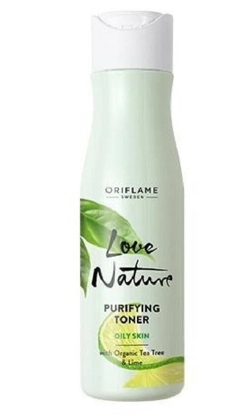 Oriflame sweden love nature purifying toner oily skin with organic tea tree & lime 150ml (Dato) online shopping billigt tilbud shoppetur