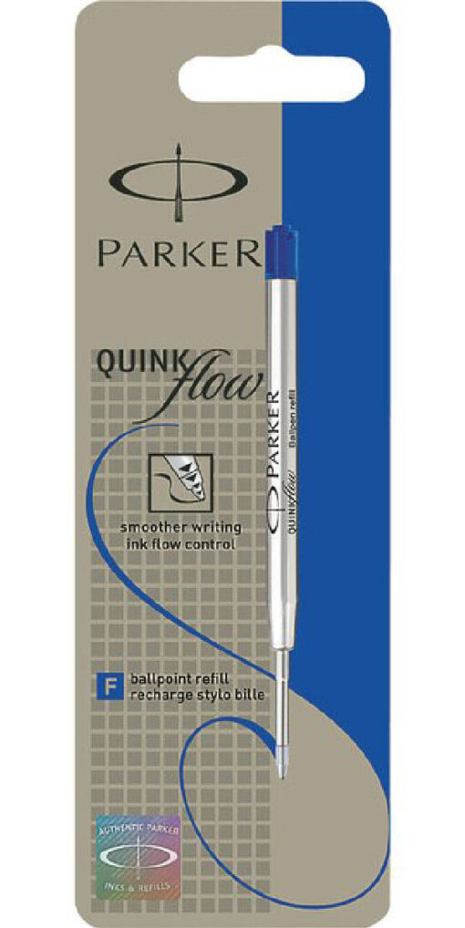 Parker quink flow ballpoint refill fine point blue online shopping billigt tilbud shoppetur