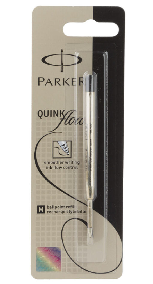 Parker quink flow ballpoint refill medium black online shopping billigt tilbud shoppetur