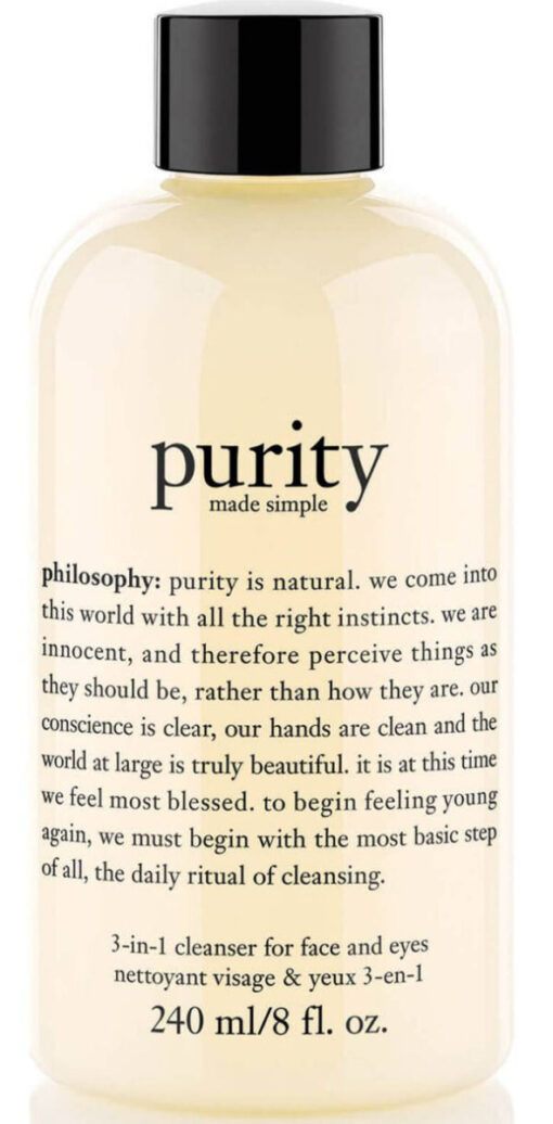 Philosophy purity made simple 3-in-1 cleanser for face and eyes 240ml online shopping billigt tilbud shoppetur