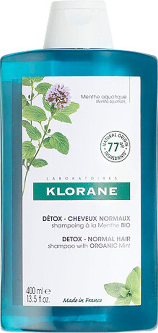 Pierre fabre klorane detox normal hair shampoo with organic mint 400ml online shopping billigt tilbud shoppetur