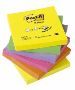 Post-it Z-notes 76x76mm 100 ark R-330-NR mixfarvet 6 pack online shopping billigt tilbud shoppetur