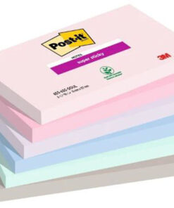 Post-it brand 3M notes super sticky 655-6SS-SOUL 76mmx127mm 90 ark mixfarvet 6 stk. online shopping billigt tilbud shoppetur