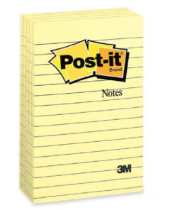 Post-it notes 102x152mm 100 ark linieret gul 6 pack online shopping billigt tilbud shoppetur