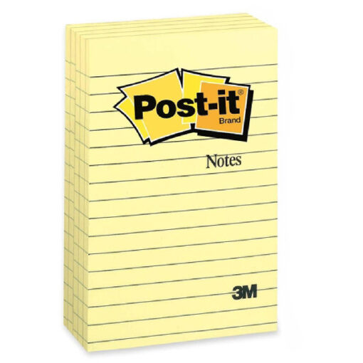 Post-it notes 102x152mm 100 ark linieret gul 6 pack online shopping billigt tilbud shoppetur