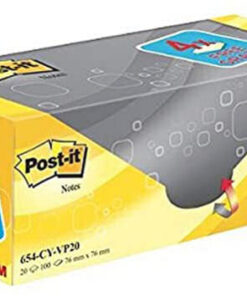 Post-it notes 3M 76mmx76mm 654-CY-VP20 gul 20 stk. online shopping billigt tilbud shoppetur