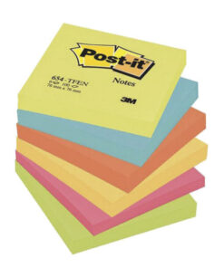 Post-it notes 3M 76mmx76mm 654-TFEN mixfarvet online shopping billigt tilbud shoppetur