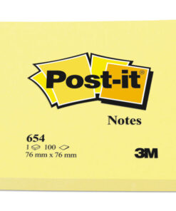 Post-it notes 3M 76mmx76mm 654 gul 12 stk. online shopping billigt tilbud shoppetur