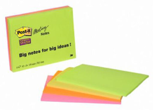 Post-it super sticky notes 152x101mm 45 ark mixfarvet 4 pack online shopping billigt tilbud shoppetur