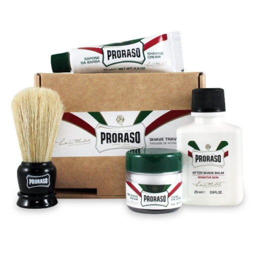 Proraso shave travel kit 4 produkter online shopping billigt tilbud shoppetur