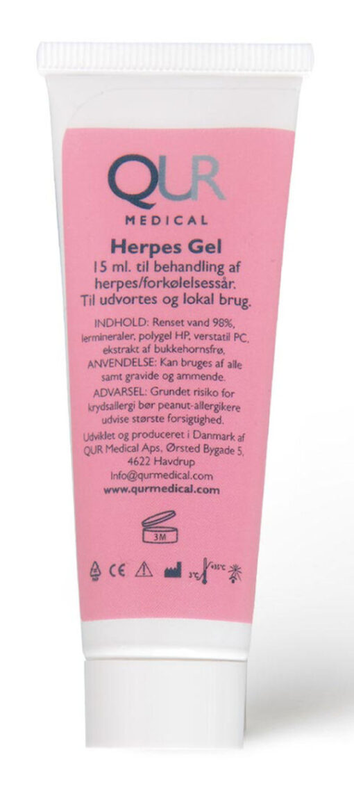 QUR medical herpes gel 15ml - 3 stk.samlet online shopping billigt tilbud shoppetur