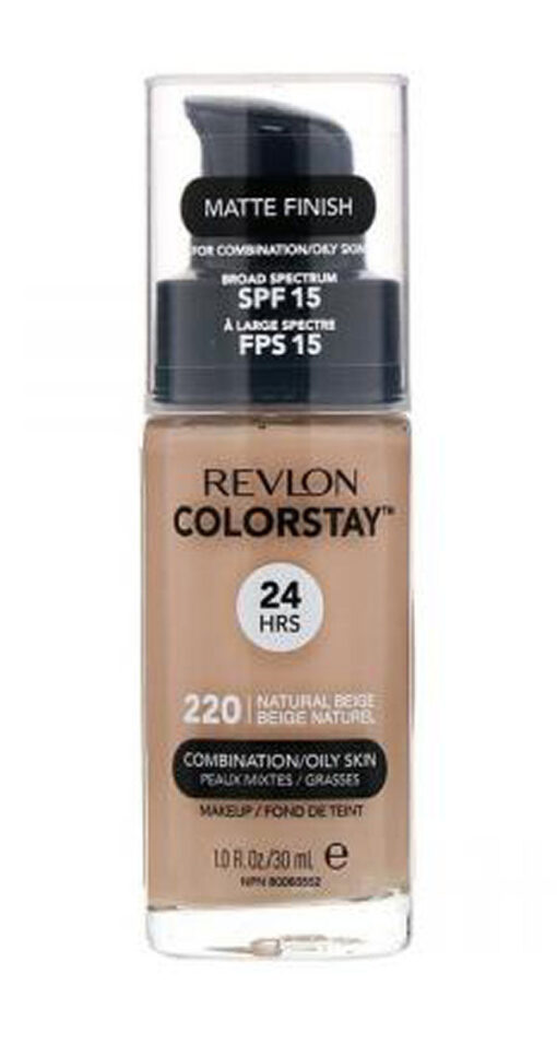 Revlon colorstay 24hrs matte finish SPF15 220 natural beige 30ml online shopping billigt tilbud shoppetur