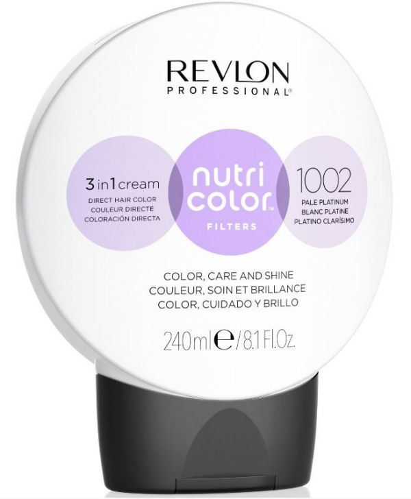 Revlon professional nutri color filters 3in1 cream direct hair color 1002 pale platinum 240ml online shopping billigt tilbud shoppetur