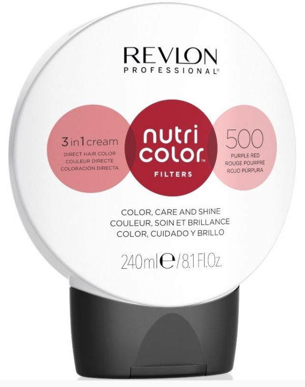 Revlon professional nutri color filters 3in1 cream direct hair color 500 purple red 240ml online shopping billigt tilbud shoppetur