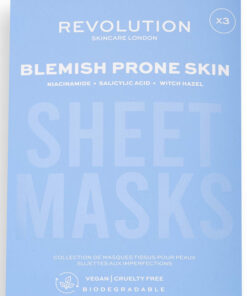 Revolution skincare london sheet masks blemish prone skin 3 stk. online shopping billigt tilbud shoppetur