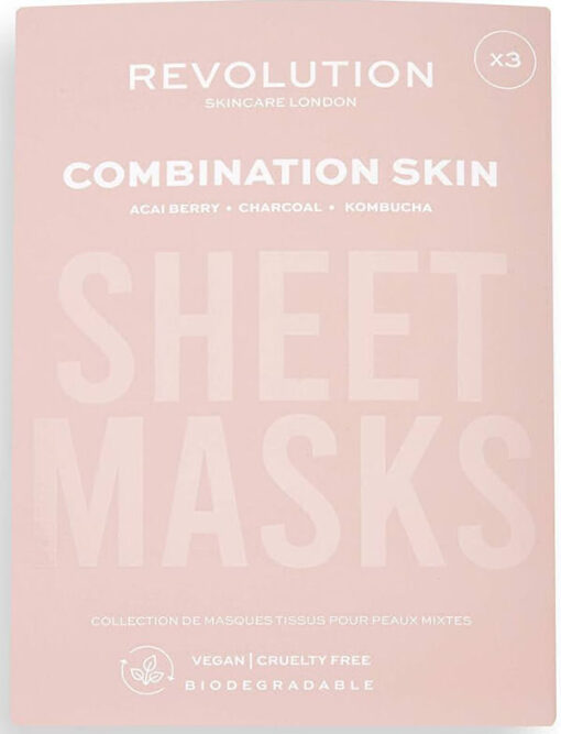 Revolution skincare london sheet masks combination skin 3 stk. online shopping billigt tilbud shoppetur