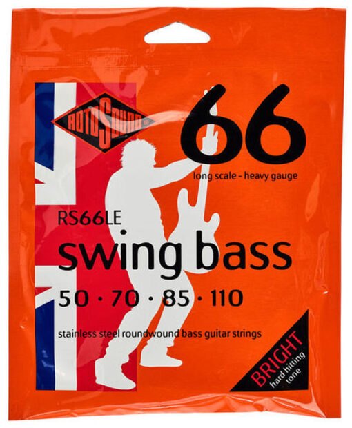 Rotosound RS66LE swing bass stainless steel roundwound bass guitar strings online shopping billigt tilbud shoppetur