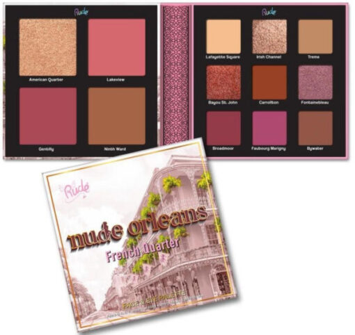 Rude nude orleans french quarter face & eye palette online shopping billigt tilbud shoppetur